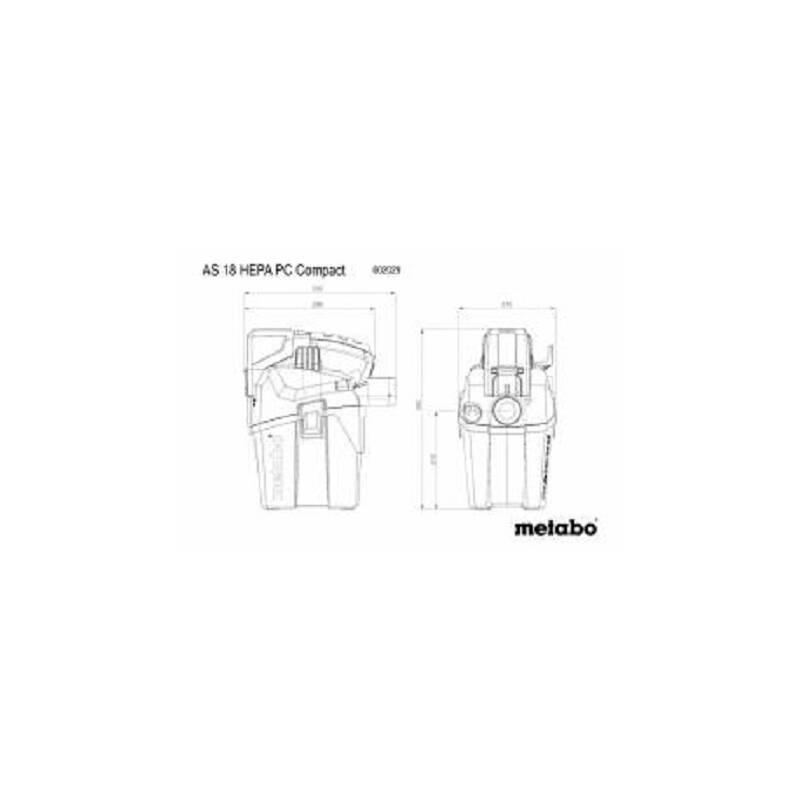 Průmyslový vysavač Metabo 60202985 AS 18 HEPA PC Compact